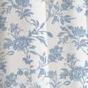 WOUVMA Long Shower Curtain Blue Floral Cotton Cottagecore Shower Curtain for Bathroom 72" W x 78" L