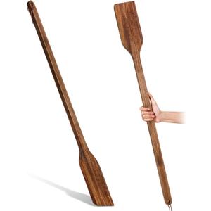 Timtin 36 Inch Long Wooden Mixing Paddle for Cooking Acacia Flat Wooden Spatula Crawfish Paddle Stir Seafood Boil Pot Cooking Spatula for Crawfish Boil Pot Seafood Beer Camping Restaurants