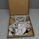 Beaupretty 8 LED Star Lights, Christmas Hanging Window Lights with Suction Cup Battery Operated, Xmas Lights for Indoor Bedroom Decoration, Warm White