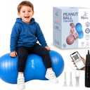 Meex Sensory Peanut Ball for Kids Therapy and Exercise - Enhance Balance, Motor Skills and Physical Therapy Calming Development with Our Yoga Ball - Flexible Seating for Autistic Children