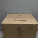 DUMOS Bar Stools Set of 2, Armless Adjustable Swivel Barstools, PU Leather Hydraulic Kitchen Counter Height Bar Stools, Thickened Seat Cushion Square Island Barstools with Back, Inky