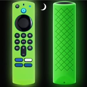 Silicone Remote Cover Compatible with Alexa Voice Remote for Fire TV Stick 4K / Fire TV Stick HD, Glow in The Dark, Green