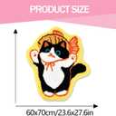 Cute Cat Bathroom Rug, Soft Plush Kawaii Animal Tufted Bath Room Mat, Non-Slip & Machine Washable, Absorbent & Quick Dry Floor Door Mat Home Decor for Shower, Tub and Sink, 23.6"x27.6"