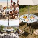 SUQ I OME Outdoor Tablecloth, Green Leaf, Small, 47"
