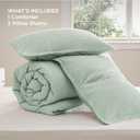 Bedsure Waffle Comforter Set King, Sage Green Soft Bedding, Waffle Weave Bed Set, 3 Pieces, 1 Comforter (104"x90") and 2 Pillow Shams, Cotton Shell and Polyester Lining for All Seasons