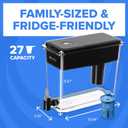 Brita 27 Cup Water Filter Dispenser with Elite Filter, NSF Certified to Remove 99% of Lead, Reduces 30 Contaminants Including Microplastics, Mercury & Chlorine, SmartLight Indicator, BPA-Free, Black