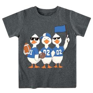Funnycokid Toddler Boys Shirts 3T 4T T-Shirts Tops Tees Graphic Short Sleeve Little Kids Goose 3-4 Years 4 T