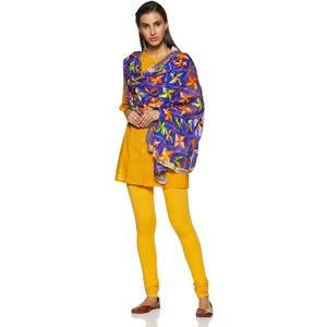 Weavers Villa Women's Indian Handicraft Ethnic Dupatta Phulkari Embroided Dupatta Chunni/Stole/Scarf (Blue, Large)