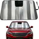 GWUSKDT Car Windshield Sunshade-Thicken 5-Layer Bubble Block Heat and Sun UV Rays,Front Windshield Sun Shade- Keeps Your Vehicle Cool - 58 x 27.5 Inch new Upgraded (New Sliver)