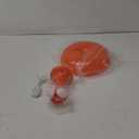 Orange Bedside Lamp for Bedroom Nightstand, Retro Mushroom Table Lamp with 3 Lighting Color and 10 Brightness Level, Desk Lamp for Reading Room/Office/Dorm(W11'' x H7.67'', USB Powered)