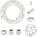 Air Jade 33 ft. Insulated Copper Pipes 1/4 & 3/8 inch Mini Split Line Set for Ductless Air Conditioner, Heat Pump System