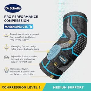 Dr. Scholl's Advanced Massaging Gel Compression Elbow Sleeve L/XL