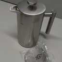 French Press 34 oz, Full Stainless Steel French Press Coffee Maker 4 Cups, Upgrated Double-Walled Insulated French Coffee Presses, Food Grade Good for Kitchen Camping, Dishwasher Safe 2 More Filters