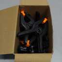 12 Pack Plastic Spring Clamps, 3.5inch Small Heavy Duty Clips for Crafts, Backdrop Stand, Woodworking, Photography Studios (Black)