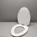 Mayfair Cassel Slow Close Toilet Seat, Easy Clean, Non Slip Premium Wood Seat, Easy Install, Made in USA, Elongated, White