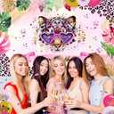 Cheetah Print Birthday Decorations, Cheetah Girl Happy Birthday Decorations Backdrop Banner Cake Topper, Cheetah Print Balloons Leopard for Safari Jungle Animal Cheetah Supplies