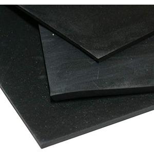 Small Parts 5NEO60-0500-12-12 Neoprene Sheet, 60A Durometer, Smooth Finish, No Backing, Black, 1/2" Thickness, 12" Width, 12" Length 1Pcs