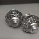 Silver Curtain Rods for Windows 48 to 84 Inch, USFOOK 7/8 inch Telescoping Splicing Drapery Rods 32 to 86 Inch, Window Rod for Curtains with Decorative Translucent Finials