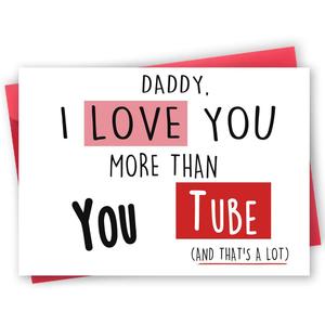 2 x Funny Father's Day Card Gift For Dad, Cute Birthday Card Gift for Daddy, Gift Idea for Men Him