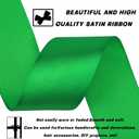 1-1/2 Inch 60 Yards Green Solid Satin Ribbon for Gift Wrapping,Craft Floral Bouquets,Wedding Party,Timeless Flower,Decoration Floral Hair,Balloons