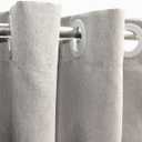 YISURE Extra Long Shower Curtain 96 Inch Linen Style, No Hook Grey Fabric Water-Resistent Shower Curtain for Bathroom, Machine Washable, 72x96''