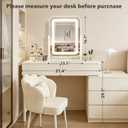 Vanity Mirror with Lights,13.1"16.7"LED Makeup Mirror,Lighted Makeup Mirror with Lights, Smart Touch Control Dimmable 3 Modes Light, Lighted Up Mirror for Makeup Desk, Bedroom, Dressing Room
