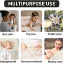 GLLQUEN BABY Receiving Blanket Boy Cotton Muslin Swaddle Blankets Girl Newborn Squares Breathable & Soft Thin Baby Blankets Cloths Double Absorbent Infant Swaddling Wrap - 6 Pack(Jungle)