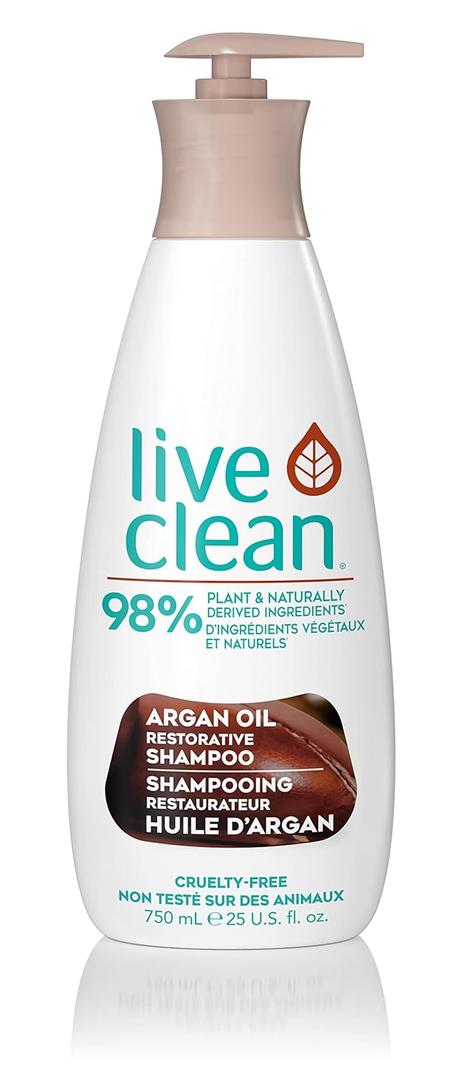 Live Clean Argan Oil Shampoo, 750-Milliliter