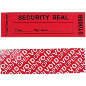 100pcs 30x90 mm Red Total Transfer Tamper Evident Security Void Stickers