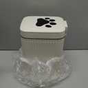 Dog Poop Trash Can Outside, 5L/1.3 Gal Pet Poop Bucket with Lid, Foot Pedal, Dog Waste Container with 40 Bags, Lid Soft Close for Pet, White