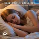 Sleep Earbuds Bluetooth 5.4 in Ear Light-Weight Headphones with Sleep Mode and White Noise, 48H Mini Sleep Ear Buds Small Design for Side Sleepers, Clear Calls, Sleep Earphones for Relaxing/Focus