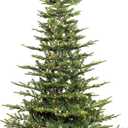 Puleo International 6.5 Foot Pre-Lit Aspen Fir Artificial Christmas Tree with 500 UL Listed Clear Lights, Green