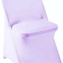 Folding Chair Covers for Party - 12pcs, Lavender Universal Spandex Fitted Chair Covers for Wedding, Banquet, Conference