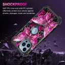 Miqala for iPhone 13 Pro Max Case,Glow in The Dark Three Layer Heavy Duty Shockproof Full Body Protection Hard Plastic Bumper+Soft Silicone Case for Apple iPhone 13 Pro Max 6.7 inch,Black/Red