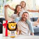 Dad Gifts from Son Daughter, Christmas Birthday Gifts for Dad Father Daddy, Papa Gift Idea, Funny Positive Handmade Crochet Lion Presents for Stepdad Bonusdad