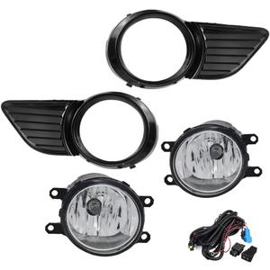 Driving Fog Lights Lamps Replacement for Toyota Sienna 2011-2017 Toyota Sienna (Base | LE | XLE, Not Fit SE Models) with H11 12V 55W Halogen Bulbs & Switch and Wiring Kit (Clear Lens)
