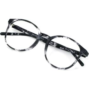 VisionGlobal Blue Light Blocking Glasses for Women/Men, Anti Eyestrain, Computer Reading, TV Glasses, Stylish Oval Frame, Anti Glare (Gray, +3.75 Magnification) (05_days_gray)