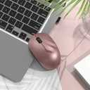 seenda Wireless Mouse, 2.4G Noiseless Mouse with USB Receiver Portable Computer Mice for PC, Tablet, Laptop, Notebook - Rose Gold&Black