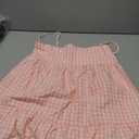 Wenrine Womens Summer Plaid Mini Dress Casual Spaghetti Strap Sleeveless A Line Beach Sundress with Pockets (Pink), Medium