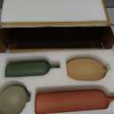 VASETOPIA Ceramic Flowers Vase Set of 4, Elegant Multicolor Home Decorative Small Vases for Table, Centerpieces, Shelf (Red/Green/Brown)