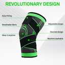 Adjustable Knee Sleeve with side stabilizers - Knee Compression Sleeve for Men & Women, Knee Brace for Meniscus Tear, Arthritis Pain, Running, Sports & Injury Recovery Knee Support