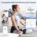 Auto Face Tracking Tripod 360 Rotating Cell Phone Photo and Video Kits Stand, No App, Camera Stand with Remote and Gesture Control, Rechargeable Smart Shooting Stand for Live Recording TiktokWhite