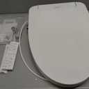 Electric Bidet Toilet Seat, Elongated, Warm Water with Air Dryer, Heated Seat and Slow Close Lid, Front and Rear Wash, LED Nightlight, Wireless Remote, White, 101