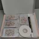 8Pcs Mini Vintage Christmas Acrylic Picture Frame Ornaments - 2x3 Inch Arch Small Wall Hanging Double-Sided Photo Frames with DIY Red Velvet Ribbon, for Christmas Tree Gifts Polaroid Fuji instax Mini (Silver Joy Combo)