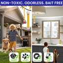 Fly Stick Sticky Fly Traps for Indoors Outdoor 4pk with 12 Ribbons. Non-Toxic Super Sticky Hanging Flies Catcher Paper Tape Strips for Home