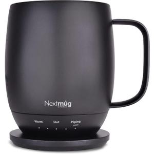 Nextmug - Temperature-Controlled, Self-Heating Coffee Mug (14 oz.) (Black)