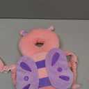 Baby Walker Head Protector Toddler Adjustable Baby Head Protection Backpack Wear Safety Pad (Pink Butterfly)