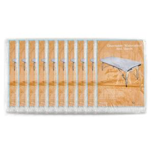 Master Massage Disposable Massage Table Sheets (100 Pcs) Durable Poly-Backed Protection for Spa, Therapy, and Treatment Tables