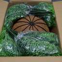 lovemoon Fake Ferns Plant Baskets,2PCS Artificial Hanging Plants,2 Hanging Planters with 24 Pcs Leaves for Indoor Outside Decorations for Front Porch Garden Balcony Patio Home Decor (2, Light Green)