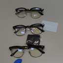 racico Blue Light Glasses for Men & Women - Mixed Material + Metal Frames with UV Protection Coating (A6 Bright Black/Matte Black/All Bright Black) 3 Pack